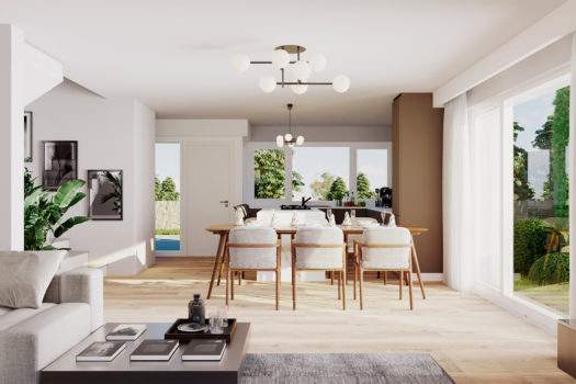 Villa contiguë de 5 pièces sur plans située à Thônex.